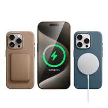 1pc Leather Case Cover For IPhone 11 12 13 14 15 16 Pro Max Plus Leather Magnetic Compatible With Inductive Charging Premium Luxury Protection - 紫色 - 查看 4