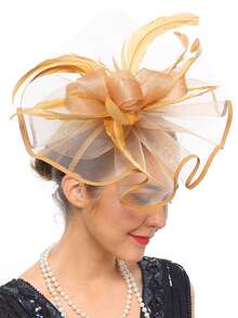 1 Pc Fascinators Hat For Women Tea Party Headband Kentucky Derby Wedding Flower Mesh Hair Clip Mini Hats Tiny Hats Mini Top Hat Mini Cap, School Stuff, Gifts, Classy, Festival Outfits, Rave Accessories, Hair Accessories, Gala Night