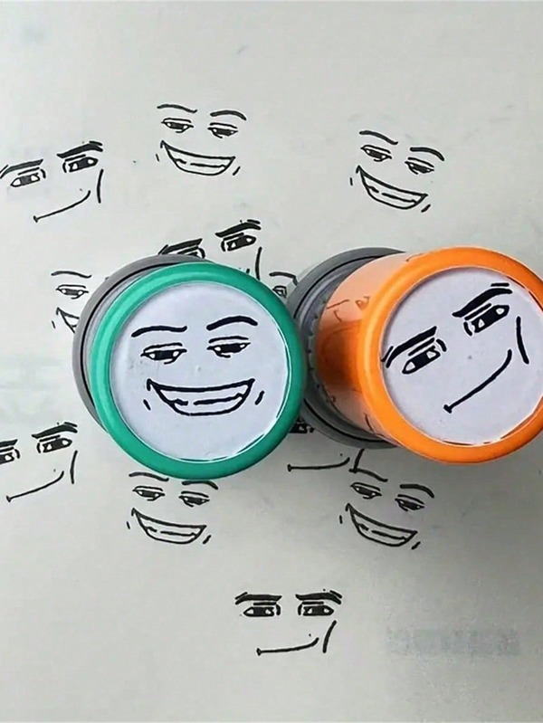 Random Color Stamp Case - Cute & Fun Black Ink Stamps - Amusing Stamps - Suitable For Daily Office Use, Labeling And Marking