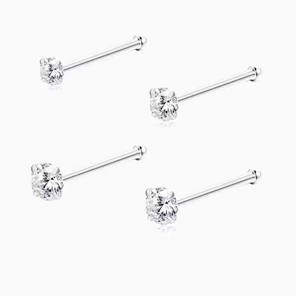 20G Nose Ring And Earring Set For Women Stainless Steel 1.5mm 2mm 2.5mm 3mm Body Piercing Nose Ring And Stud Set