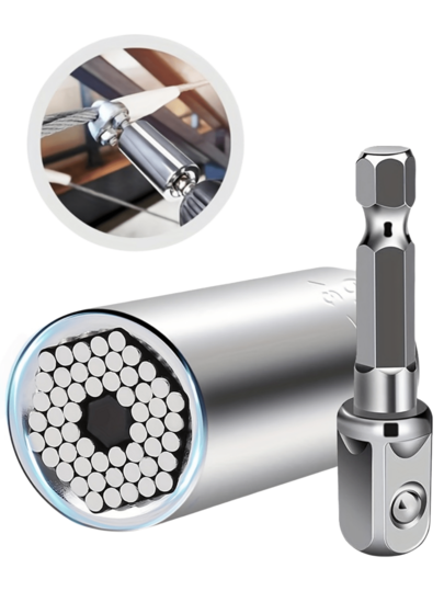 Universal Socket Wrench Set: Professional Chrome Steel Construction With 1/4"-3/4" & 7-19mm Complete Size Range. Ideal For Automotive Repair, HVAC Services & Home Maintenance. Essential For Mechanics, Technicians & DIY Professionals. Chrome Steel Repair Kit,Tool Accessories. Father's Day Gifts For Dad