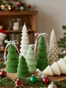 Christmas Tree Scented Candle Silicone Mold - DIY Handmade Craft, Easy Release & Clean, Festive Decorations, Christmas Decor, Christmas Decorations, Christmas Gifts