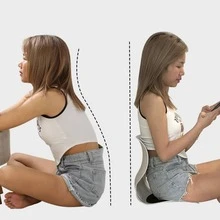 1 Stück Lendenwirbelstützkissen, integriertes Rückenkissen, reduziert Ermüdung bei längerem Sitzen, Büro Lendenkissen