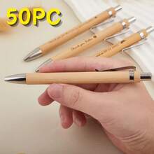 1/5/10/50PCS Custom Bamboo Ballpoint Pens, Personalized Engraved Pens, Portable , Engravable Name & Logo, Wedding Favors, Teacher's Day Gifts, Business Office Gifts, Student Stationery Souvenirs - Multicolor - View 24