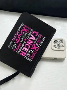 Women's Black Tote Bag And A Small Bag For Women -Shoulder Handbag With Breast Cancer Awareness Pink Ribbon Graphic , Multi Functional Portable Teacher Handbag,Women's Linen Large Capacity Handbag.Portable Casual Storage Handbag With Innovative Design And Large Capacity, Making It An Ideal Shopping Bag,Perfect Religious Gift For Her Soul Companionteacher's Thank You Gift