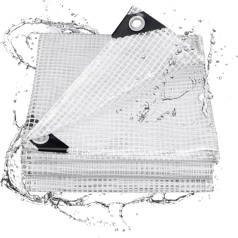 1Pc Transparent Greenhouse Heavy-Duty Tarp, Transparent Plastic Waterproof Mesh Cover, UV-Resistant Polyethylene Tarp With Grommets – Suitable For Gardening, Agriculture, Nurseries, Outdoor Activities, Outdoor Furniture, Professional Car Tarps