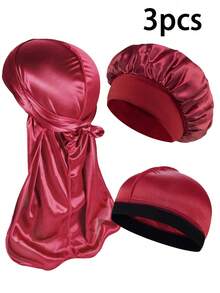 Awegeo 3 عبوات عمائر ،قبعات قبية، وقبعات القبة للرجال - مجموعة أغطية رأس مريحة وقابلة للتنفس للرياضة والأنشطة الخارجية والمنزل والاستخدام اليومي