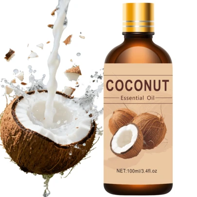 10ml/30ml/100ml Aceite Esencial de Coco, Apto para Elaboración de Fragancias, Difusor de Aromaterapia, Fragancia de Larga Duración, Regalo Ideal para Halloween/Navidad