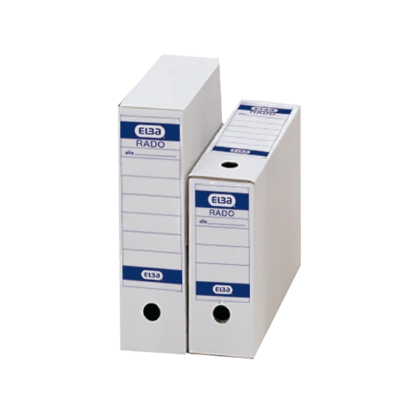 Elba Ultimate Folio Filing Box - Strong And Durable - Ideal For Organizing Documents - White And Blue - White - View 1