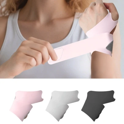 1pc Swirl Tendon Sheath Wrist Brace, Seamless Knit, 0.09cm/0.03in Ultra-Thin, Double-Layer Wrap-Around Compression, Enlarged Palm Design, Breathable Wrist Support Sleeve, Open Design For Easy Wear