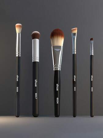 Set de 5 piezas de brochas de maquillaje profesionales, que incluye brocha para máscara facial, brocha para rubor, brocha delineadora, brocha para cejas, brocha difuminadora, herramientas de maquillaje hechas de material de fibra suave, adecuadas para cosméticos en polvo y líquidos, portátiles para viajes, gran regalo para mujeres y niñas, set de brochas, kit de brochas de maquillaje, set de brochas de maquillaje, set de maquillaje completo, set de brochas de maquillaje, kit de maquillaje completo, kit de brochas, set de brochas de maquillaje, set de regalo de maquillaje, set