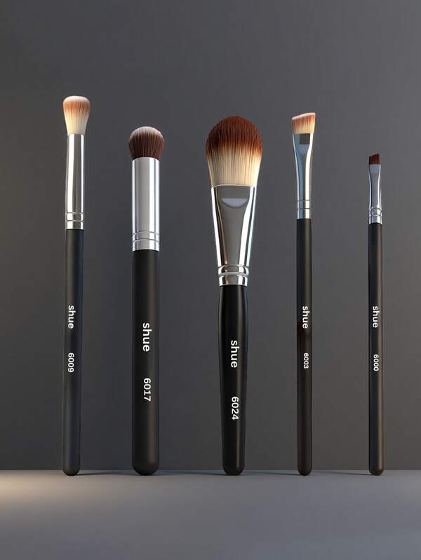 5 قطع مجموعة فرش مكياج احترافية، تشمل فرشاة قناع الوجه، فرشاة أحمر الخدود، فرشاة خط العين، فرشاة الحواجب، فرشاة التدخين، أدوات مكياج مصنوعة من مواد ليفية ناعمة، مناسبة للمساحيق والمستحضرات السائلة، محمولة للسفر، هدية رائعة للنساء والفتيات