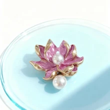 1 Stück chinesischer Retro-Stil Lotus Brosche, chinesische Cheongsam Brustblume, Lotus Anstecknadel, Anzugjacken Accessoire.