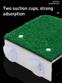 1pc Artificial Grass Platform Suitable For Turtles To Rest, Basking, And Climbing, Decor For Turtle Aquarium, Habitat