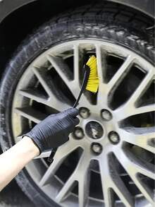 1pc Car Wheel Brush, Car Washing Brush, Tire Brush, Dedicated Cleaning Tool, Tire Rim Cleaning Brush, Multi-Functional Car Brush
