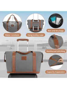 Lightweight Travel Luggage Set (ABS Hard Shell, 4-Wheel, TSA): 4-Piece/6-Piece – With Trolley (20"/24"/28"), Cosmetic Case & Bags - 灰色 - 查看 8