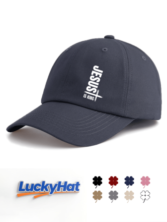 1 st JESUS IS KING-tryck basebollkeps för män och kvinnor, klassisk snygg och modern mjuk svettband, justerbar storlek, lätt och mångsidig pappahatt, lämplig för utomhussport, dagligt bruk, fest, semester, strand, perfekt som present till familjer och vänner