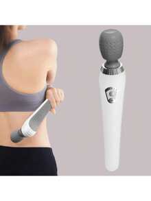 无线全身振动按摩器，硅胶按摩头，适用于颈部、背部、肩部、腰部、腿部和足部，女性专用按摩工具，适合作为节日礼物