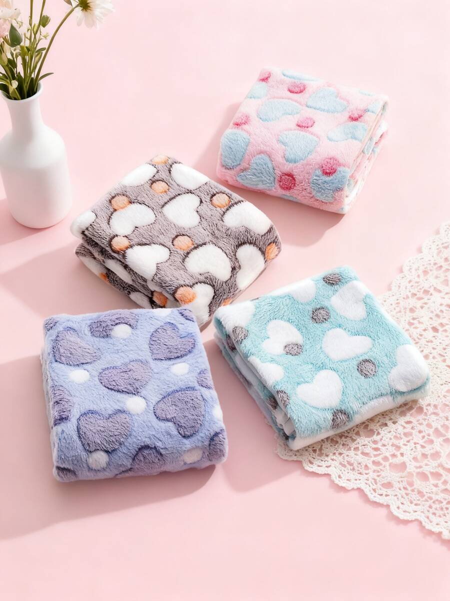 PETSIN Dog Blanket Suitable For Dogs And Cats, Cute Love-Printed Dog Bed Blanket, Soft And Warm Fleece Pet Blanket, Thin And Versatile For All Seasons, Suitable For Small And Medium-Sized Dogs, Various Cats, And Guinea Pigs - Multicolor - View 1
