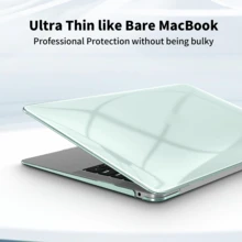 透明保护壳，兼容MacBook，耐用塑料硬壳保护套，兼容MacBook Air和Pro（绿色） - 綠色 - 查看 5