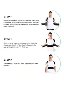 1pc For Young People's Choice, Back Support, Adjustable Shoulder Straps, Breathable Upper Back, Spine, Neck And Shoulder Support - Ideal For Daily Wear, Stable Collarbone - Promotes Healthy Posture, Prevents Sagging, Suitable For Indoor Leisure And Outdoor Sports, Is A Good Gift Choice