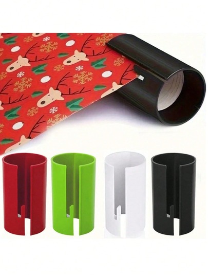 Portable Cylindrical Paper Cutter, Gift Wrapping Scissors, Christmas Paper Cutter, Plastic Round Paper Cutter, Gift Wrapping Craft Tools, Convenient, Sharp, Large Hole Diameter And Thick