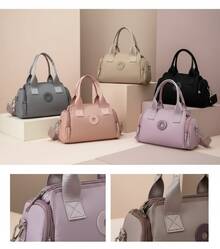 Bolsa Feminina Transversal Impermeavel Casual Elegante Passeio - Cinza - Visão 5