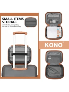 Lightweight Travel Luggage Set (ABS Hard Shell, 4-Wheel, TSA): 4-Piece/6-Piece – With Trolley (20"/24"/28"), Cosmetic Case & Bags - 灰色 - 查看 10