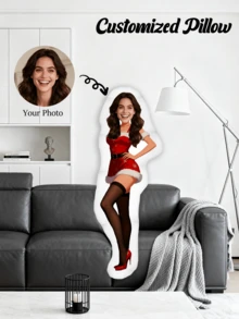 Almohada de peluche personalizada con tema de amor, perfecta para parejas, opción de doble foto personalizada, ideal para regalos de San Valentín, Navidad, cumpleaños, Acción de Gracias - Varios tamaños disponibles