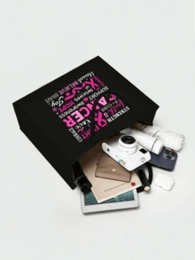 Women's Black Tote Bag And A Small Bag For Women -Shoulder Handbag With Breast Cancer Awareness Pink Ribbon Graphic , Multi Functional Portable Teacher Handbag,Women's Linen Large Capacity Handbag.Portable Casual Storage Handbag With Innovative Design And Large Capacity, Making It An Ideal Shopping Bag,Perfect Religious Gift For Her Soul Companionteacher's Thank You Gift