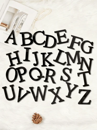 1 طقم ملصقات حرفية مرآة أسود من الأكريليك (يشمل ظهر EVA، الحروف من A-Z) - ديكور حائط حرفي لاصق مائي، متوفر بارتفاعات 10/15/20/30 سم. طقم شعارات إلهامية DIY، مثالي لديكورات عيد الميلاد