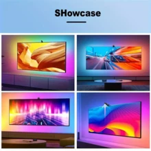1pc RGBIC LED TV Backlight Strip, Equipped With AR Color Sensor, Synchronized Screen Ambient Light, Suitable For 55-65 Inch TVs, USB Powered, With Remote Control, Suitable For 55-85 Inch TVs, Monitors, And Computers, Dimmable - USB - View 9