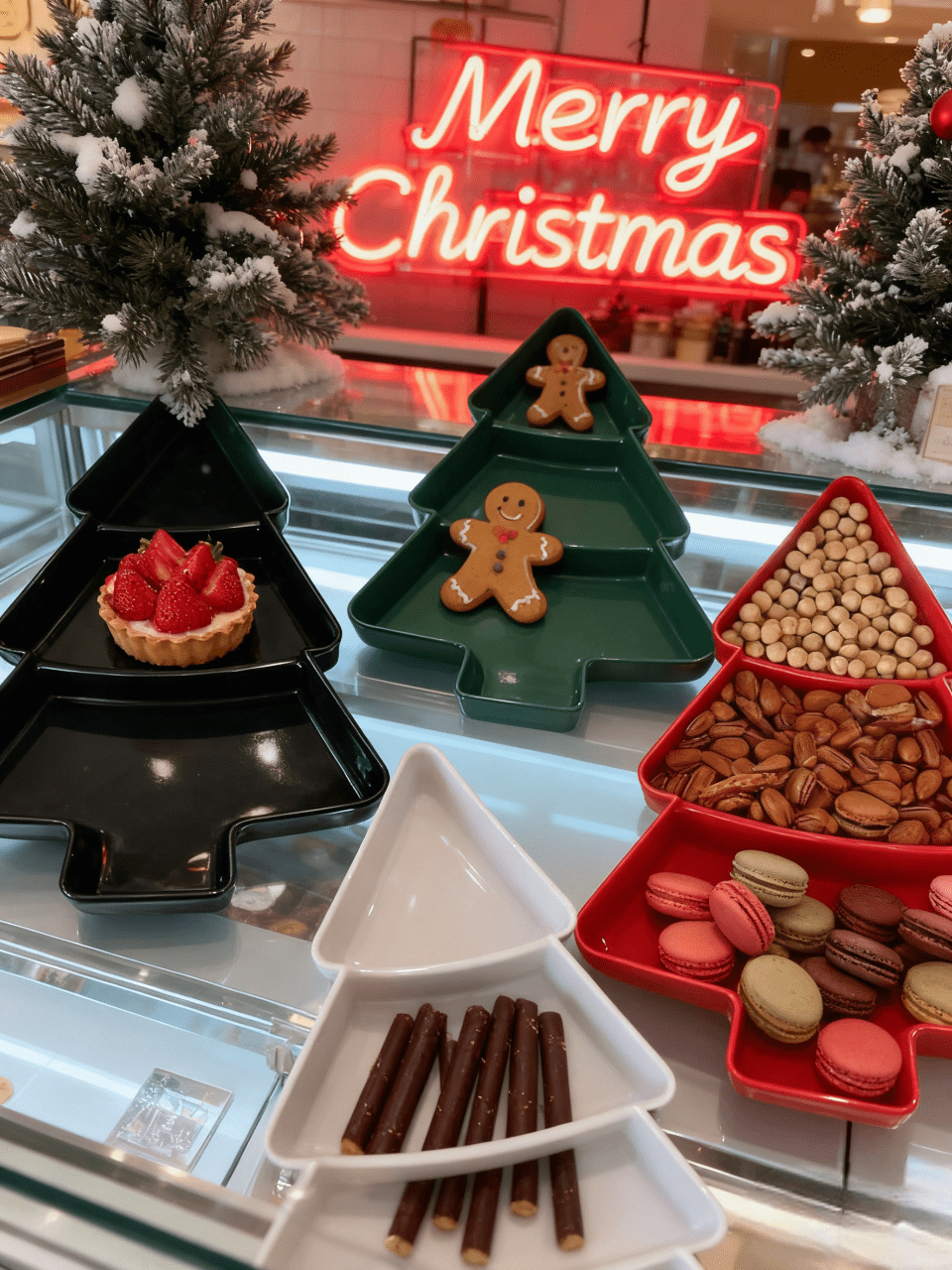 1PC The Christmas Tree Shaped Food And Snack Tray, As Well As The Christmas Snack And Fruit Tray, Is A Novel Storage Organizer Suitable For Holiday And Holiday Collections. It Is An Ideal Choice For Storing Snacks, Nuts, Candies, Dried Fruits, Melon Seeds, Fruits, Chocolates, Etc.