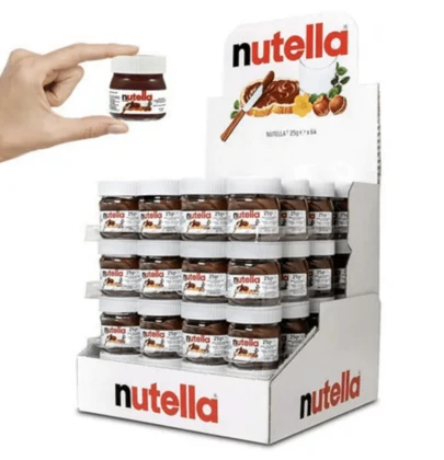  Kinder Nutella Mini 25gr. Crema de Avellanas y Cacao en Bote de Cristal - 16 unidades