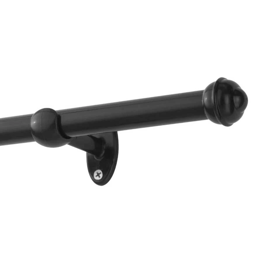Curtain Rod Kit 2.00 Meters 19mm - Various Colors - Black - View 1