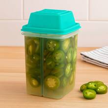 Recipiente chilero para chiles en vinagre jalapeños porta condimentos cocina vajilla resistente presentación moderna accesorios mesas familiares restaurantes tapa hermética fácil lavar almacenar - Multicolor - Ver 1