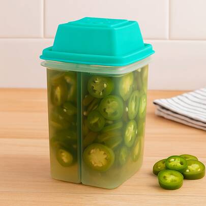 Recipiente chilero para chiles en vinagre jalapeños porta condimentos cocina vajilla resistente presentación moderna accesorios mesas familiares restaurantes tapa hermética fácil lavar almacenar
