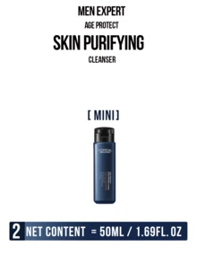 LOREAL Men Expert Age Protect Skin Firming Lotion 50/145ml, Serum-In-Moisturizer, Advanced Anti-Aging Formula With Blue Copper Peptide, Pro-Xylane, Moisturizing & Anti-Wrinkle, Effectively Tighten Skin, Collagen Rebuild, Goodbye Sagging, Suitable For Daily & Travel Use, Available In Full Size & Travel Mini