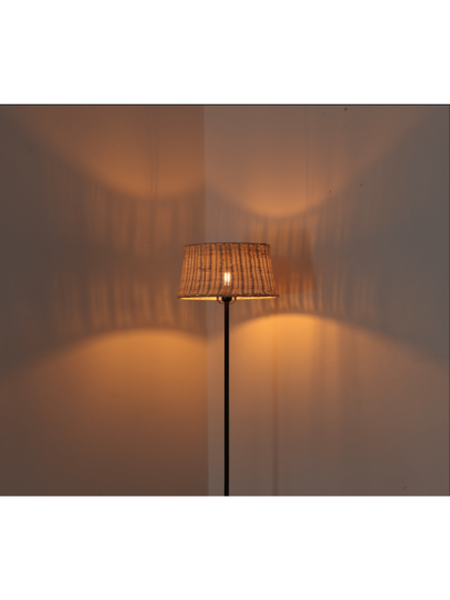 Alpinaluz "SERENA" Vloer Lamp, made Natural Bamboo Wicker, Cord Switch E27 Base Living Room Bedroom view 11