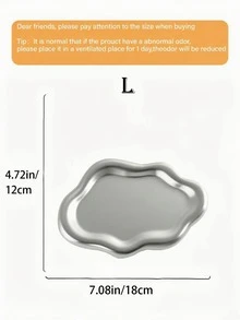 1pc Ceramic Jewelry Tray, Decorative Cloud Dressing Table Key Tray, Women's Ring Holder, Cute Jewelry Tray For Aesthetic Decoration, Silver, Suitable As Room Decoration, Home Decoration, Birthday Decoration, Kitchen, Wedding, Bedroom Decoration, Living Room Decoration, Gift, Party Decoration