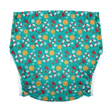 1pc Reusable Adult Cloth Diaper, Washable TPU Coated Design, Double-Sided Snap Closure, Adjustable Breathable & Comfortable, Highly Absorbent & Fashionable Pattern, Elastic Leg Design, Machine/Hand Washable, Suitable For Elderly, Pregnant Women And Postpartum Women