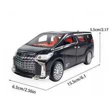 2025-埃尔法6门儿童惯性音乐玩具车，豪华MPV商务车，婴儿车装饰 - 生日礼物，返校礼物，复活节礼物，礼品 - 彩色 - 查看 5