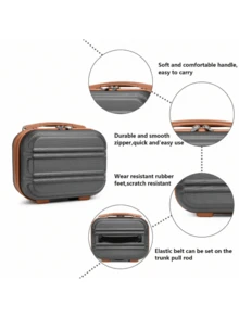 Lightweight Travel Luggage Set (ABS Hard Shell, 4-Wheel, TSA): 4-Piece/6-Piece – With Trolley (20"/24"/28"), Cosmetic Case & Bags - 灰色 - 查看 7