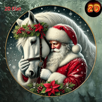 1 pieza Letrero redondo de metal con tema de abrazo navideño, decoración de pared festiva con Papá Noel y renos, cartel de arte de metal estilo vintage, a prueba de agua, a prueba de polvo, duradero, fácil de colgar para patio trasero, hogar, bar, cafetería, oficina, arte interior/exterior - Ideal para garaje, cueva de hombre, baño, decoración de granja, posiciones aleatorias de agujeros