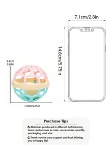 1入組蒙特梭利感官球嬰兒拼插玩具，紋理握把嬰兒拼插玩具，早期教育生日禮物適用於嬰幼兒（零件隨機發送）