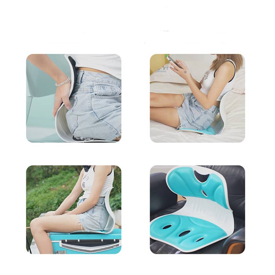 1 Stück Lendenwirbelstützkissen, integriertes Rückenkissen, reduziert Ermüdung bei längerem Sitzen, Büro Lendenkissen