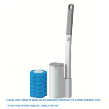 Disposable Toilet Cleaning Brush Replacement Heads, Yellow, Purple, Blue, For Bathroom Cleaning, Disposable Toilet Cleaning System, Refill, Bathroom Tools (Toilet Brush Not Included)
