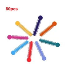 【便捷口腔塑料分配器+40个彩色结扎环】-牙科材料口腔结扎环结扎枪，适合个人和家庭使用