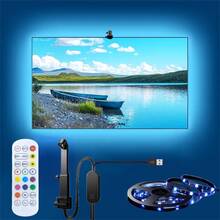 1pc RGBIC LED TV Backlight Strip, Equipped With AR Color Sensor, Synchronized Screen Ambient Light, Suitable For 55-65 Inch TVs, USB Powered, With Remote Control, Suitable For 55-85 Inch TVs, Monitors, And Computers, Dimmable - USB - View 2