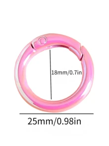 5pcs Colorful 25mm Spring Keychain In Colors - Perfect For DIY Crafts, Bag Charms & More